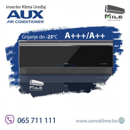 AUX ASW-H18E3A4/CBR3DI-C7 Polar Pro Black inverter klima 18 -25°C Velika