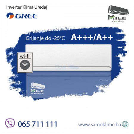 Gree Airy GWH12AVCDX inverter klima uređaj 12 -25°C Velika