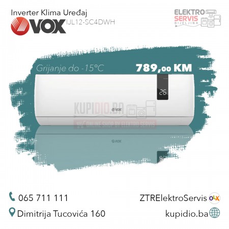 Inverter klima uređaj VOX IJL12-SC4DWH -15 Velika