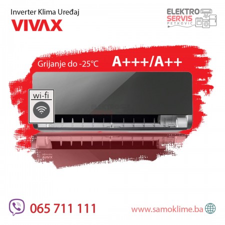 Inverter klima uredjaj Vivax ACP-12CH35AEHI+GREY MIRROR -25C Velika