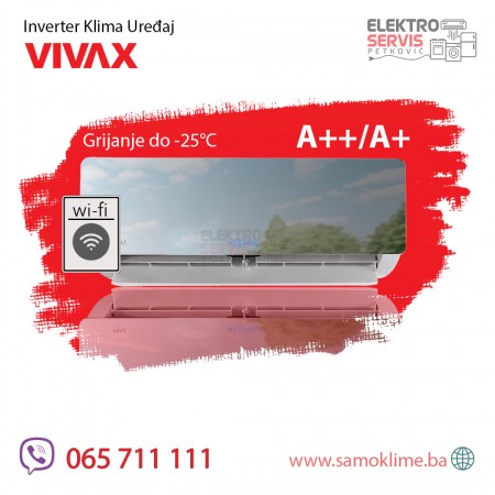 Inverter klima uredjaj Vivax ACP-12CH35AERI+ SILVER MIRROR -25C Velika